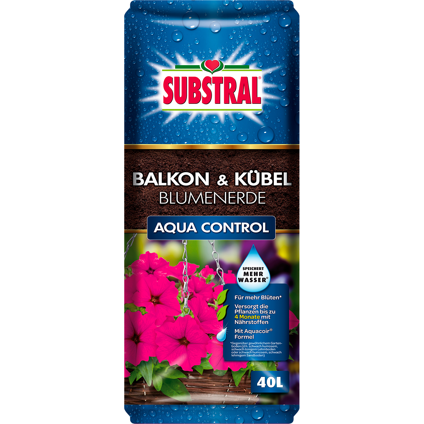 SUBSTRAL® Balkon & Kübel Blumenerde Aqua Control