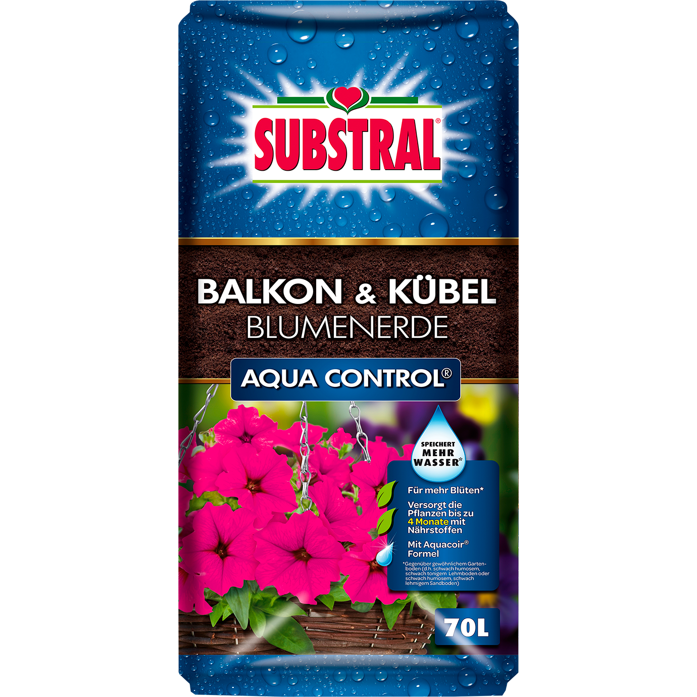 SUBSTRAL® Balkon & Kübel Blumenerde Aqua Control