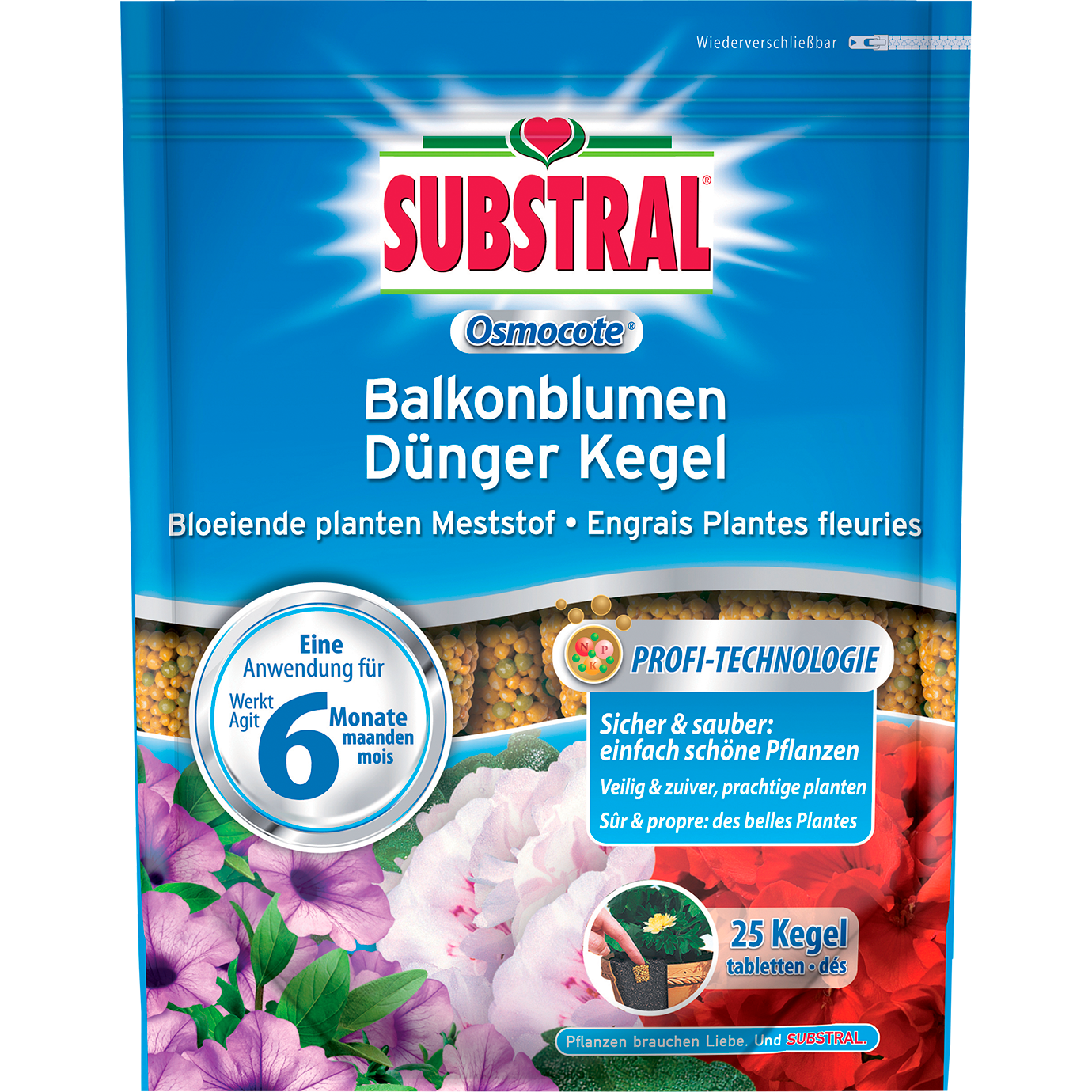 SUBSTRAL® Osmocote Balkonblumen Dünger Kegel