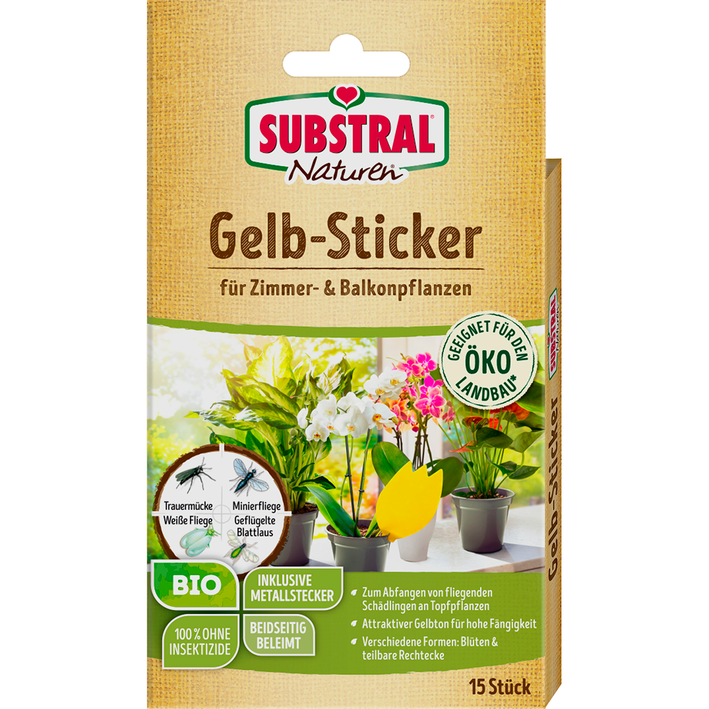 SUBSTRAL® Naturen® Gelb-Sticker