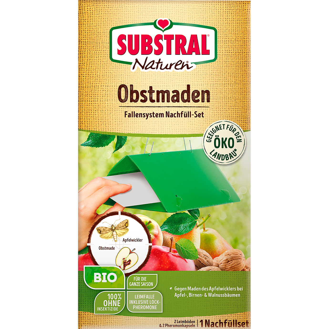 SUBSTRAL® Naturen® Bio Obstmaden Fallensystem Nachfüll-Set