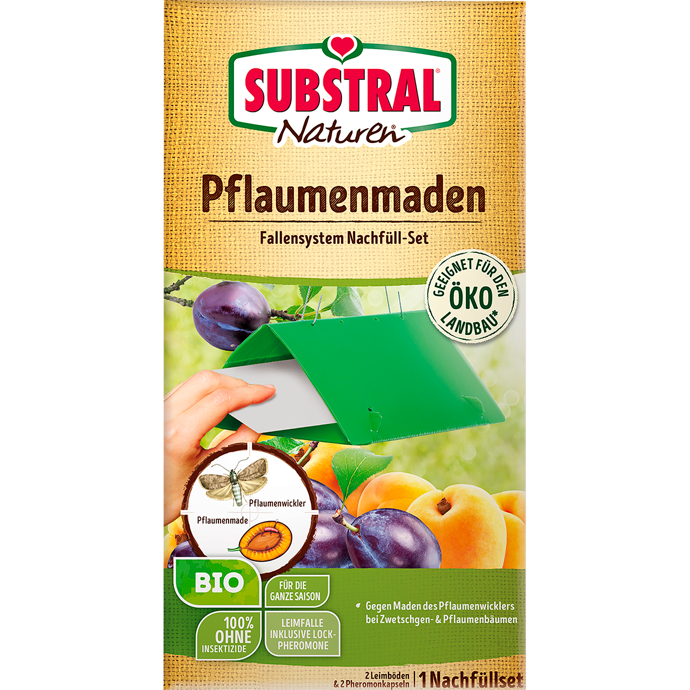 SUBSTRAL® Naturen® Pflaumenmaden Fallensystem Nachfüll-Set