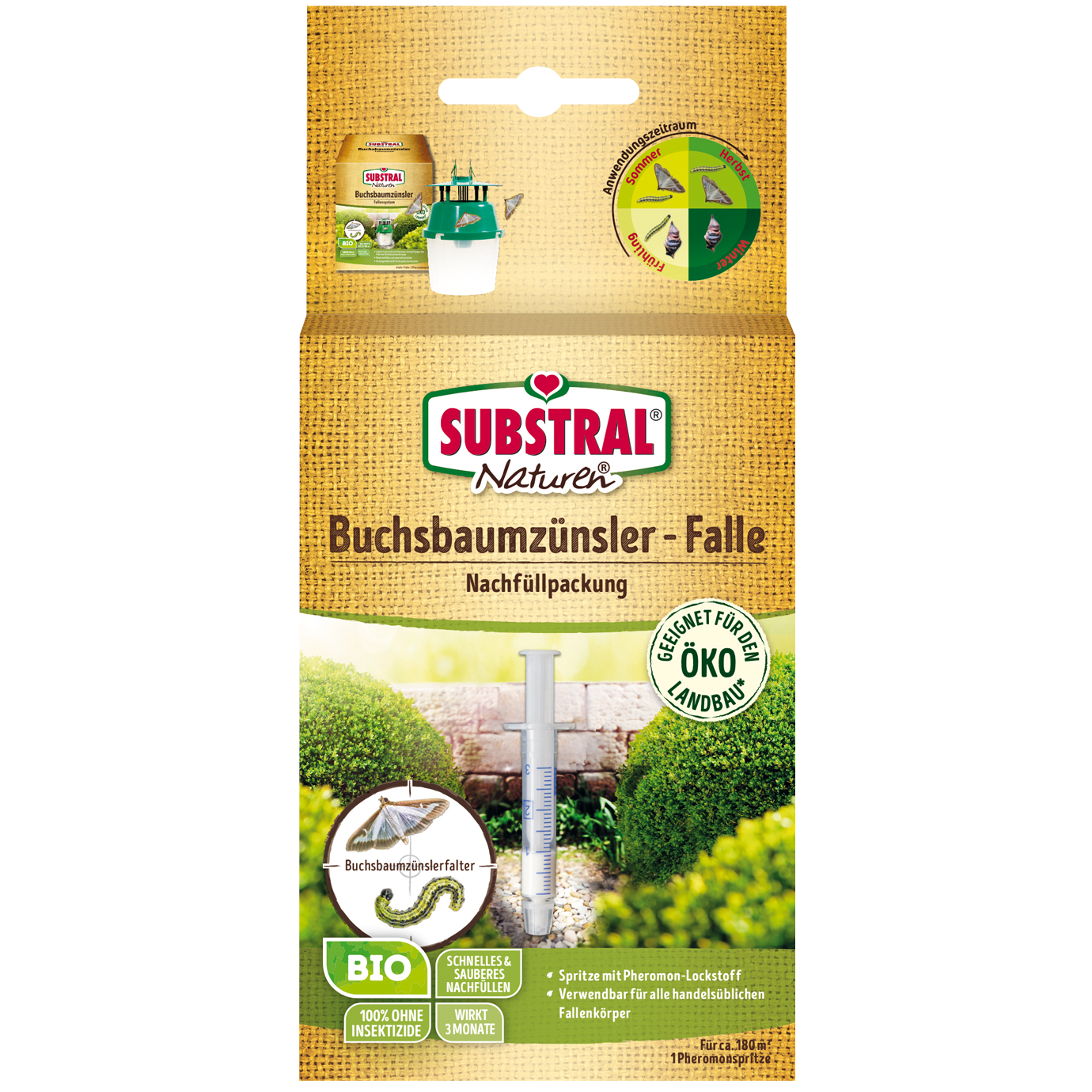 SUBSTRAL® Naturen® Bio Buchsbaumzünsler Fallensystem Nachfüllpheromon