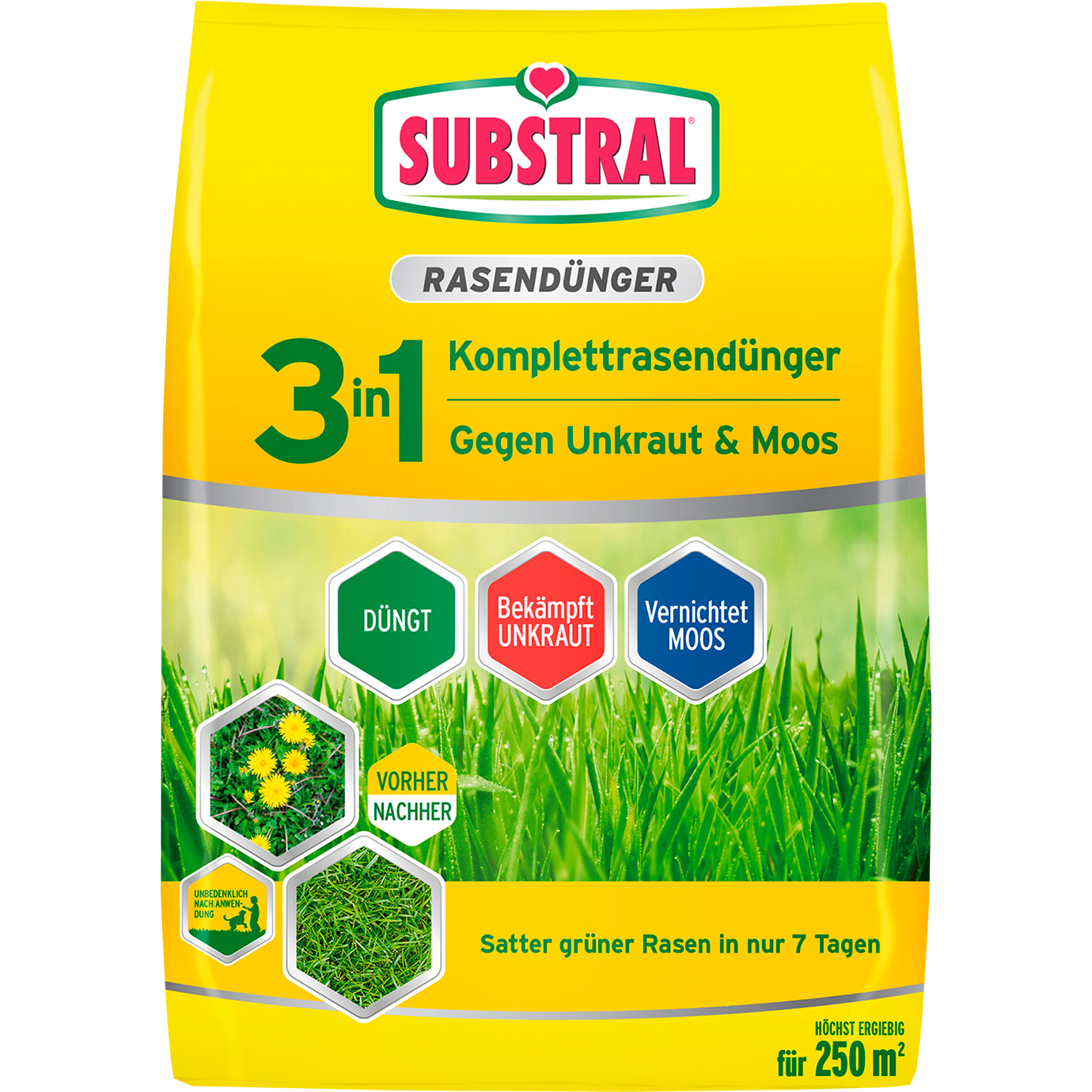 SUBSTRAL® 3in1 Komplettrasendünger