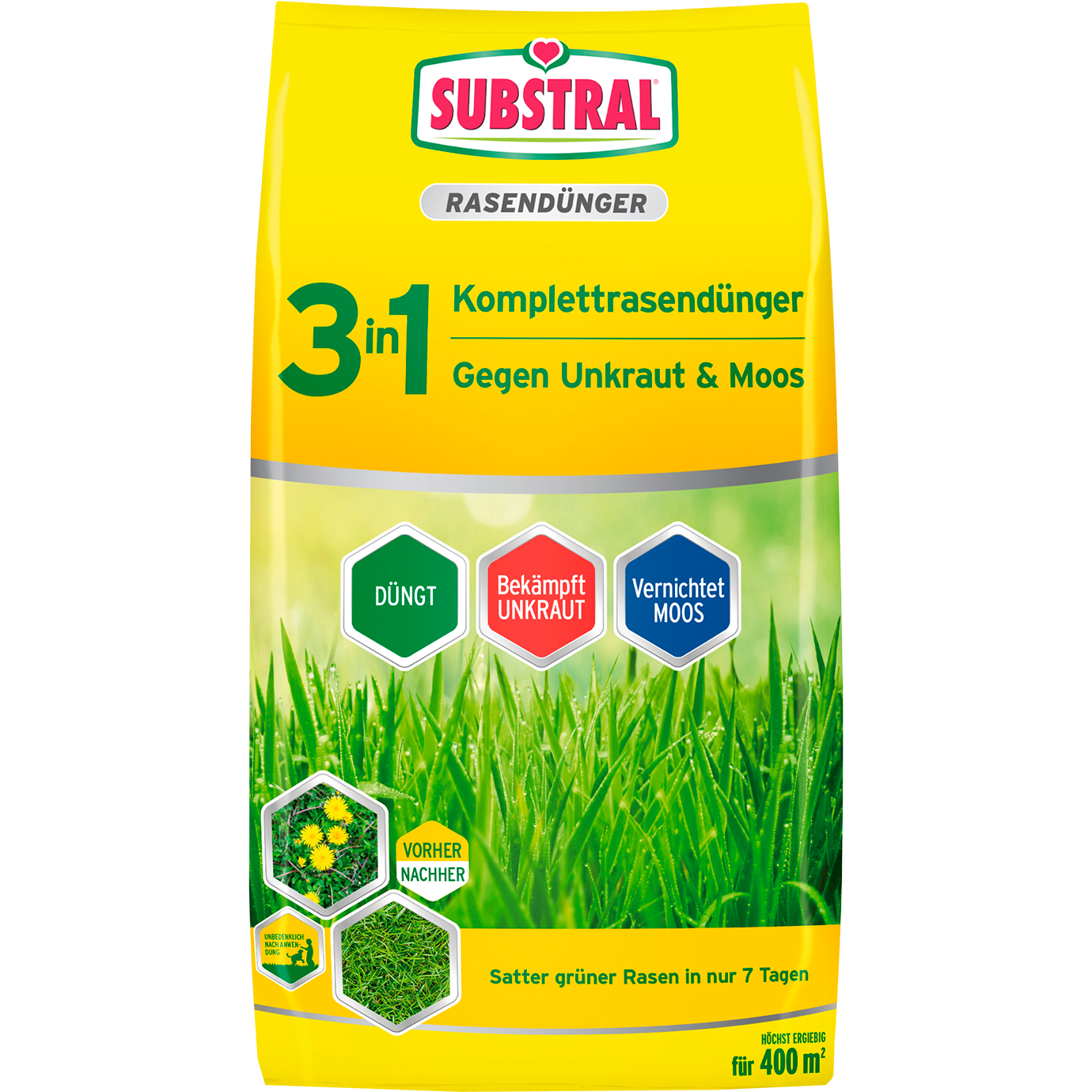 SUBSTRAL® 3in1 Komplettrasendünger