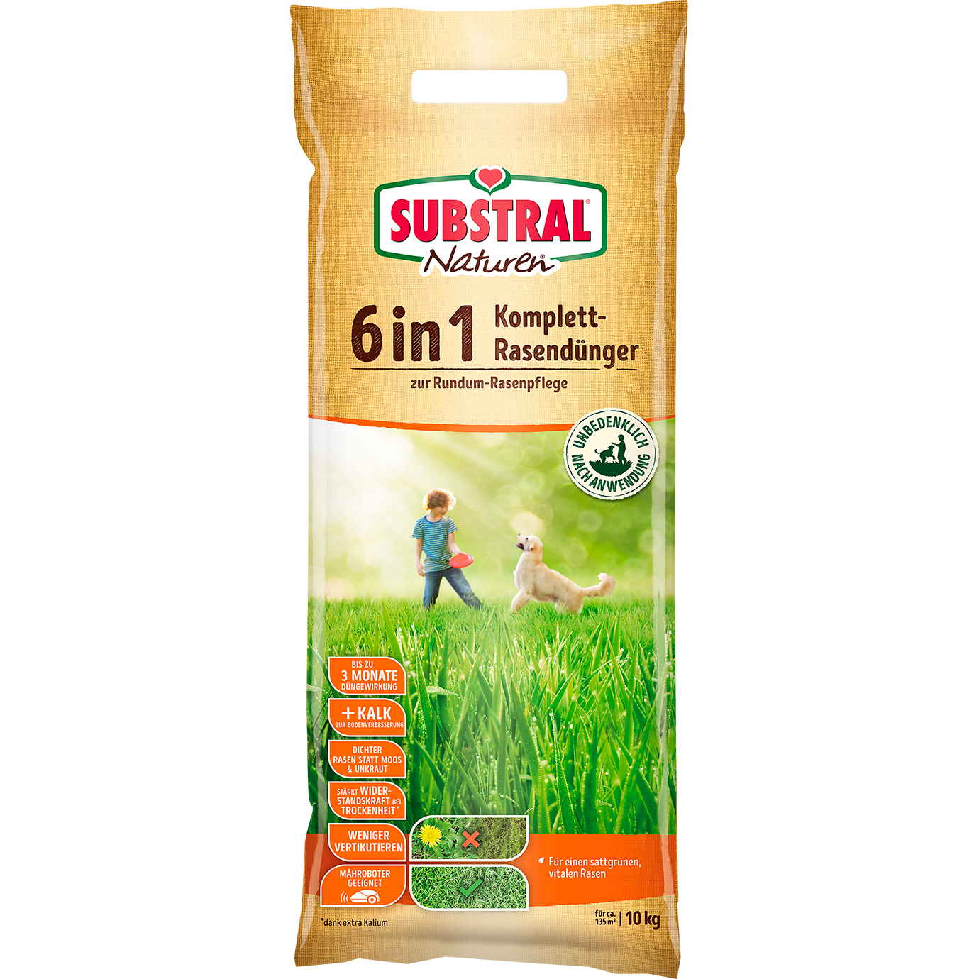 SUBSTRAL® Naturen® 6 in 1 Komplett-Rasendünger